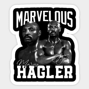 Marvelous Marvin Hagler Boxing Legend Signature Vintage Retro 80s 90s Bootleg Rap Style Sticker